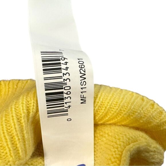 Joe Fresh Bright Yellow V-Neck Lambswool Sleeveless Sweater Vest - Picture 7 of 8